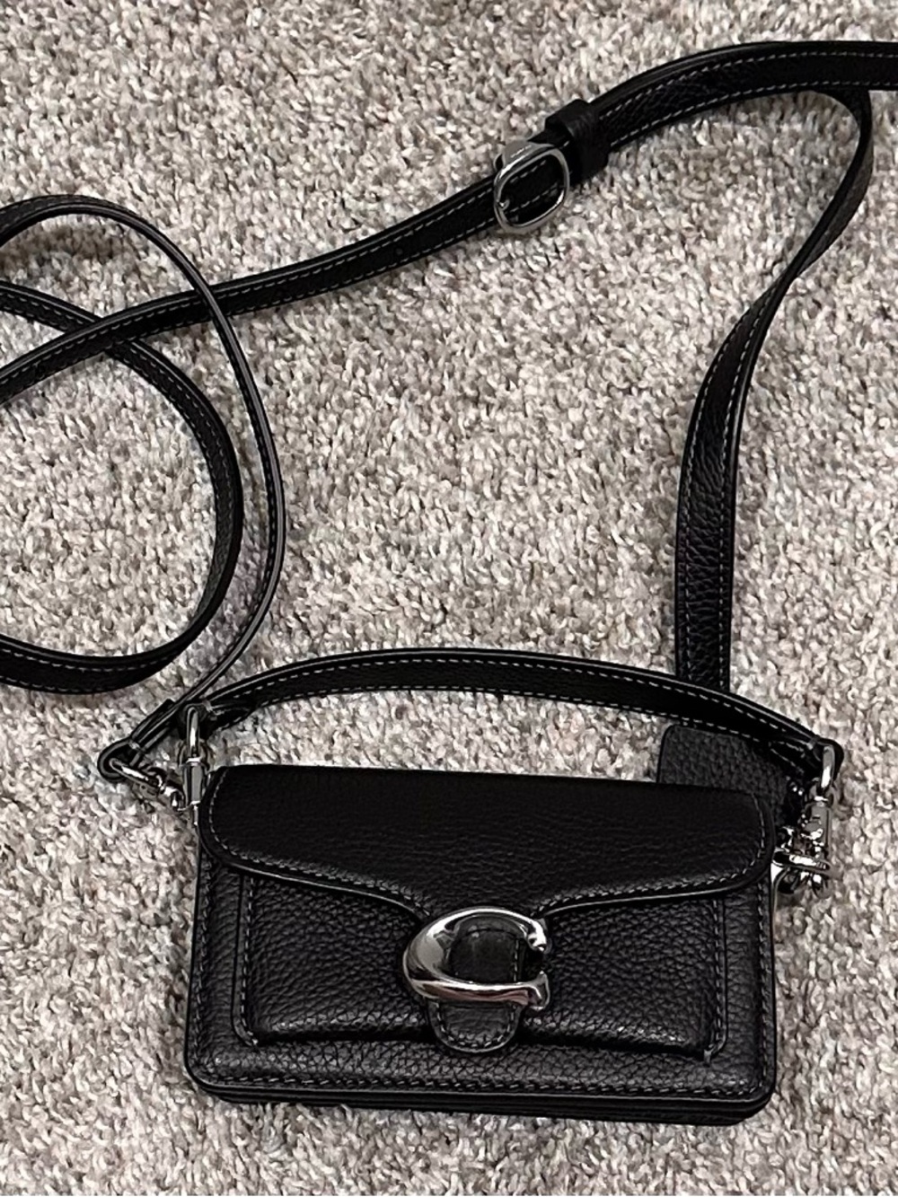 Coach Tabby 12  l  black with silver hardware